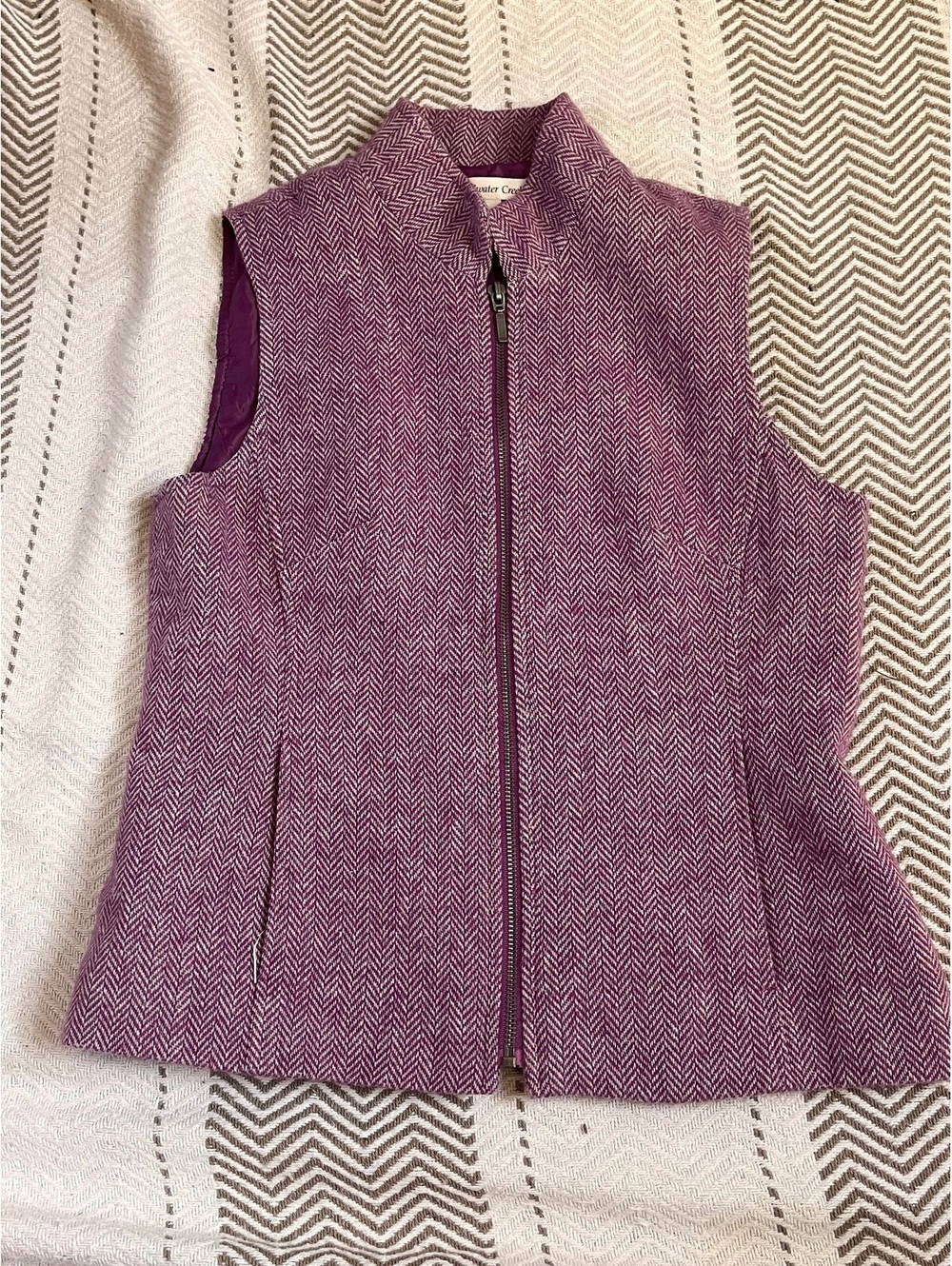 Coldwater Creek Women's Purple Wool Blend Vest Size 4